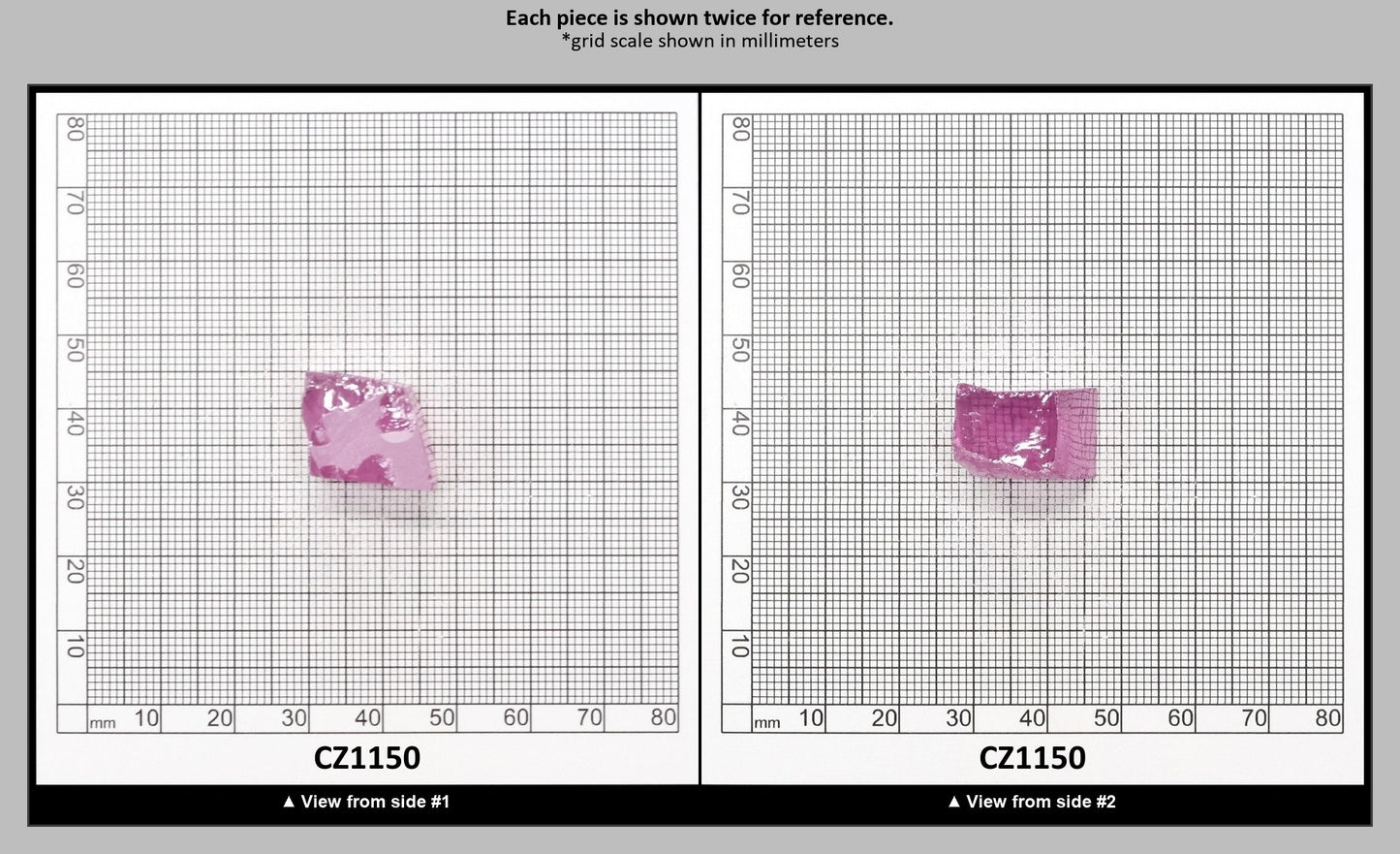 Rose Cubic Zirconia Faceting Rough for Gem Cutting - Various Sizes : CZ1150
