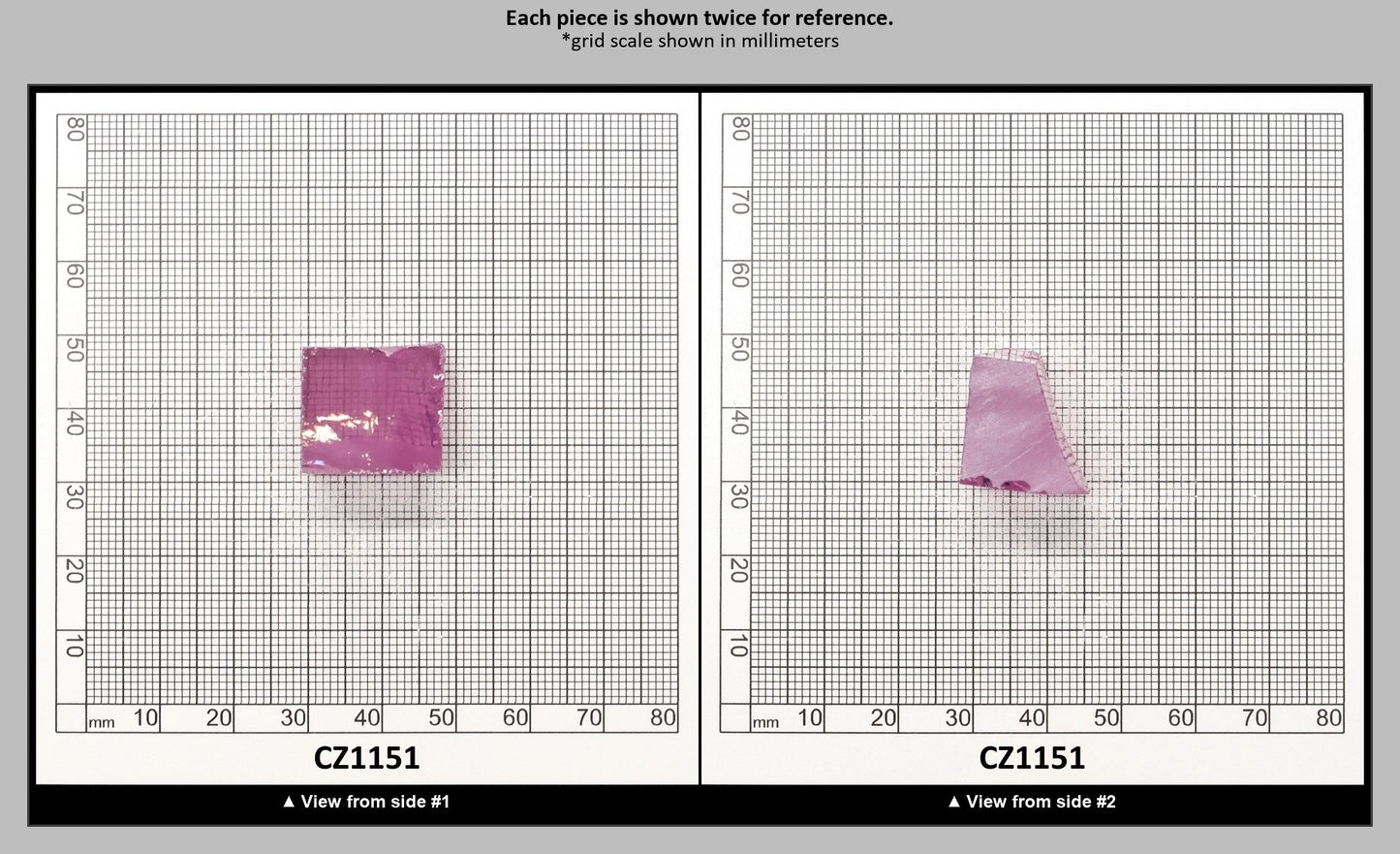 Rose Cubic Zirconia Faceting Rough for Gem Cutting - Various Sizes : CZ1151