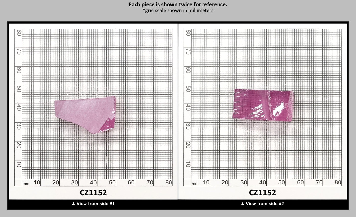Rose Cubic Zirconia Faceting Rough for Gem Cutting - Various Sizes : CZ1152