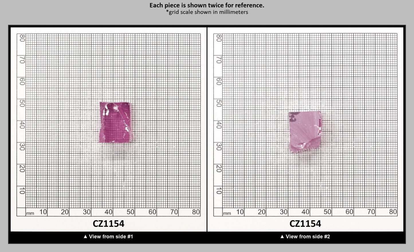 Rose Cubic Zirconia Faceting Rough for Gem Cutting - Various Sizes : CZ1154