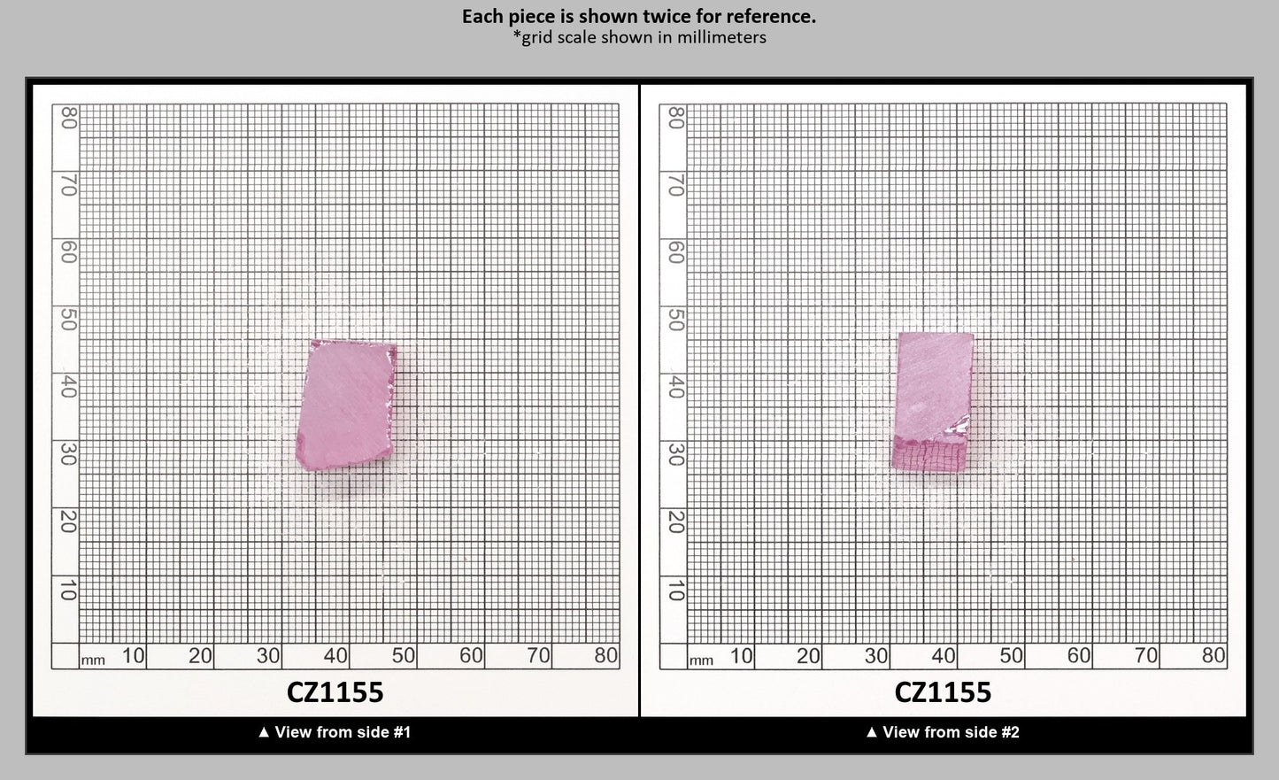 Rose Cubic Zirconia Faceting Rough for Gem Cutting - Various Sizes : CZ1155