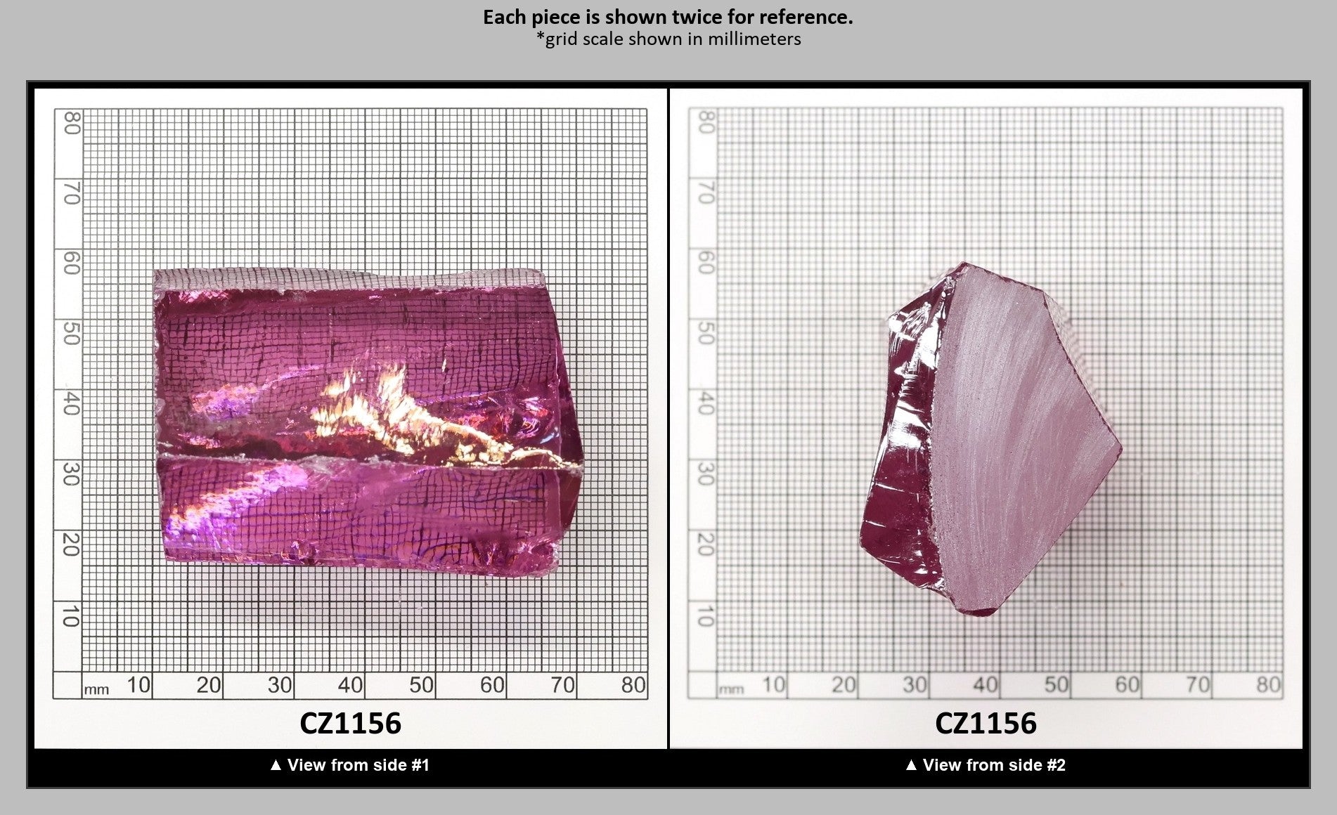 Rose Cubic Zirconia Faceting Rough for Gem Cutting - Various Sizes : CZ1156