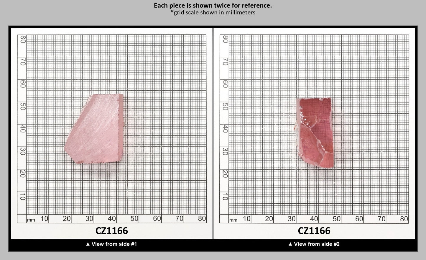 Pink Cubic Zirconia Faceting Rough for Gem Cutting - Various Sizes : CZ1166