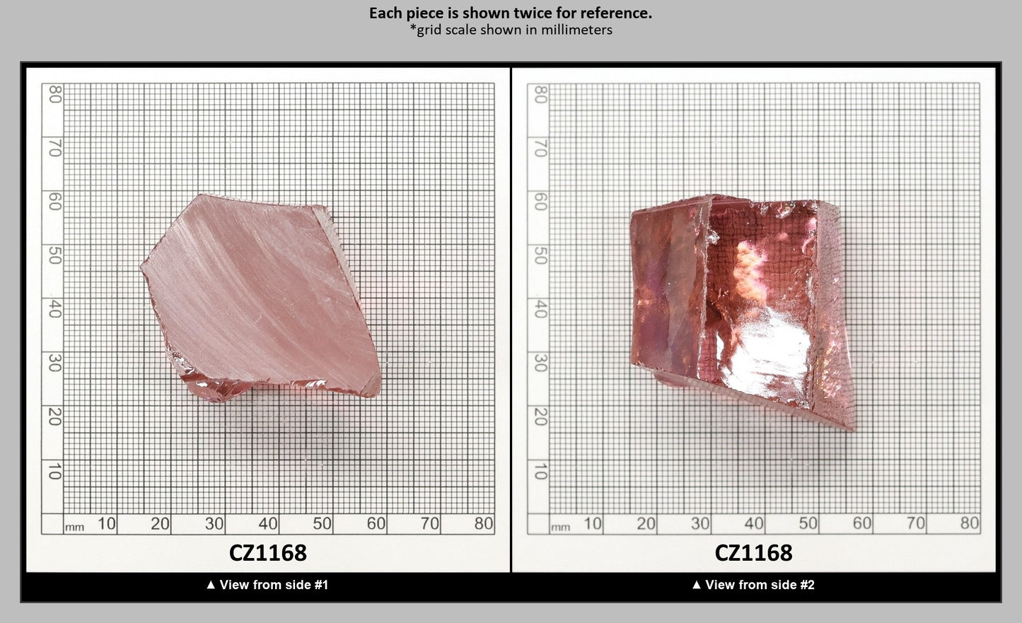 Pink Cubic Zirconia Faceting Rough for Gem Cutting - Various Sizes : CZ1168