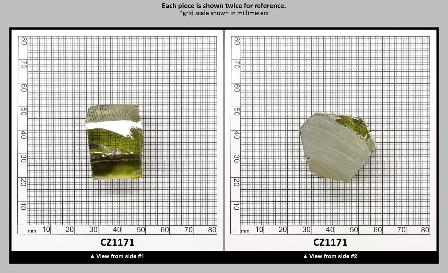 Olive Cubic Zirconia Faceting Rough for Gem Cutting - Various Sizes : CZ1171