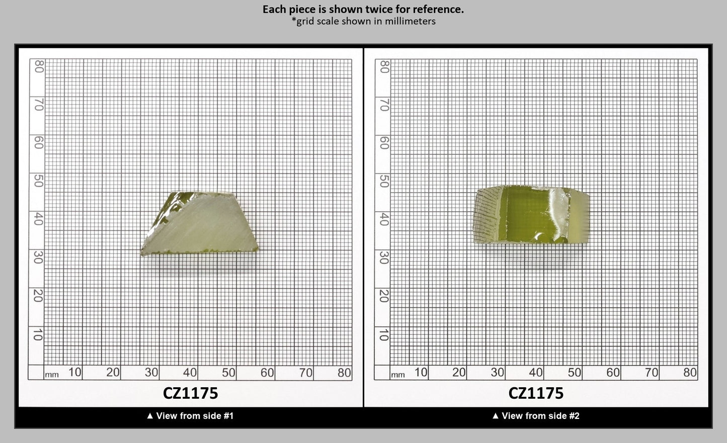 Olive Cubic Zirconia Faceting Rough for Gem Cutting - Various Sizes : CZ1175