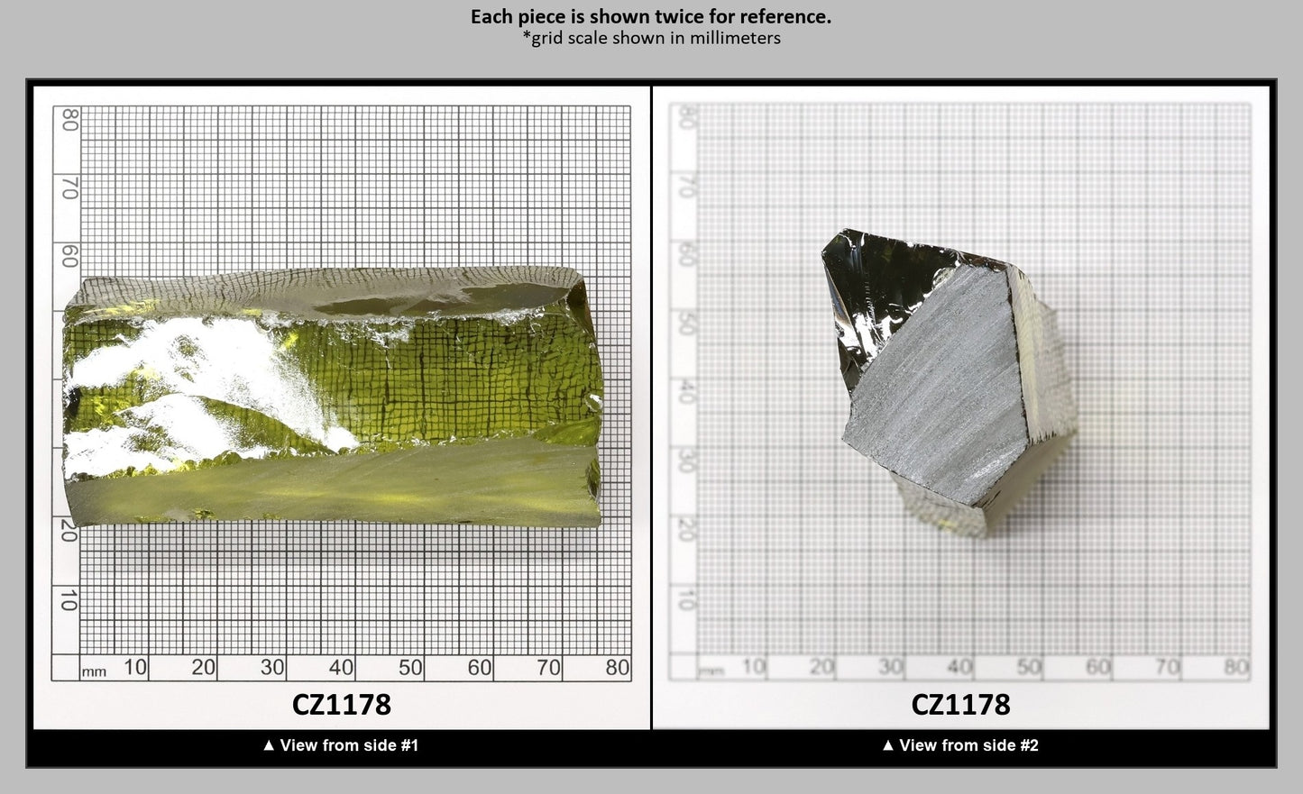 Olive Cubic Zirconia Faceting Rough for Gem Cutting - Various Sizes : CZ1178