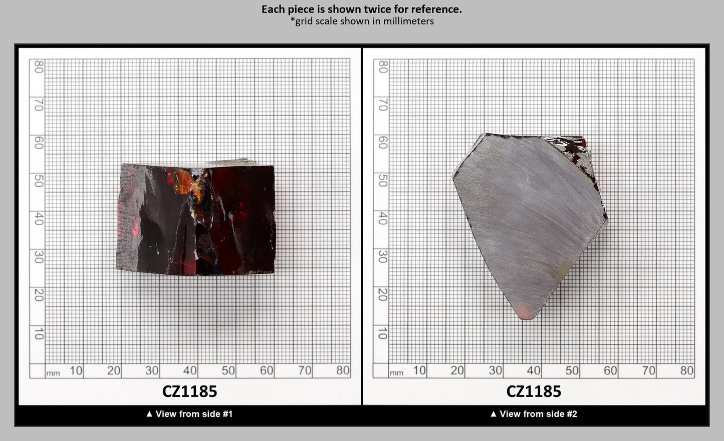 Garnet Cubic Zirconia Faceting Rough for Gem Cutting - Various Sizes : CZ1185