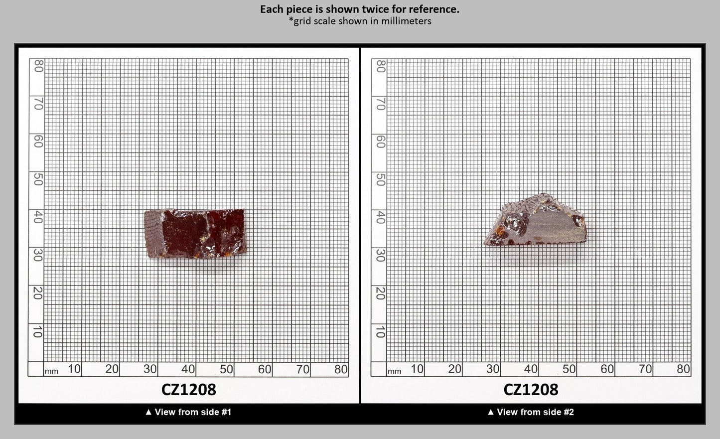Dark Garnet Cubic Zirconia Faceting Rough for Gem Cutting - Various Sizes : CZ1208