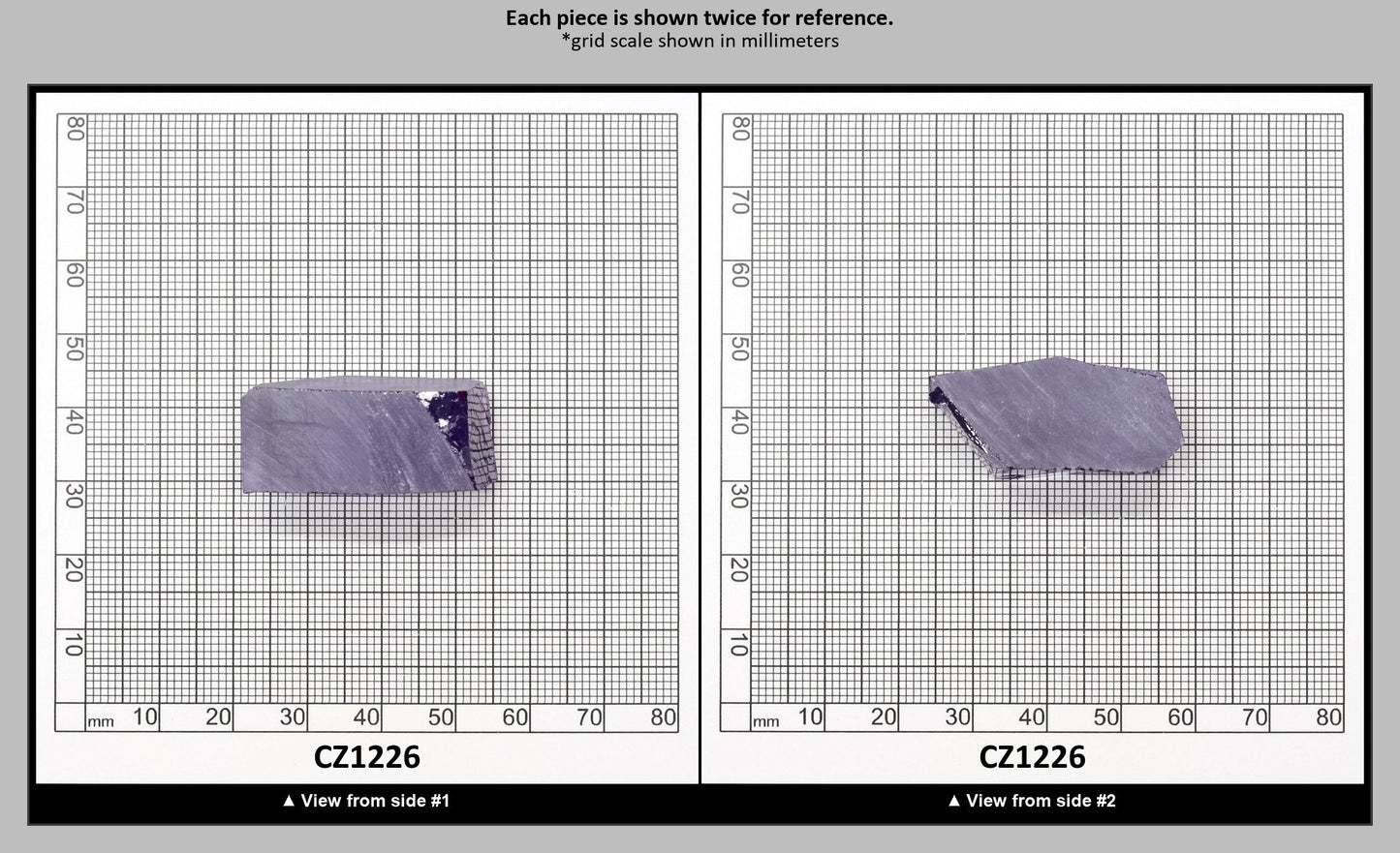 Dark Violet Cubic Zirconia Faceting Rough for Gem Cutting - Various Sizes : CZ1226