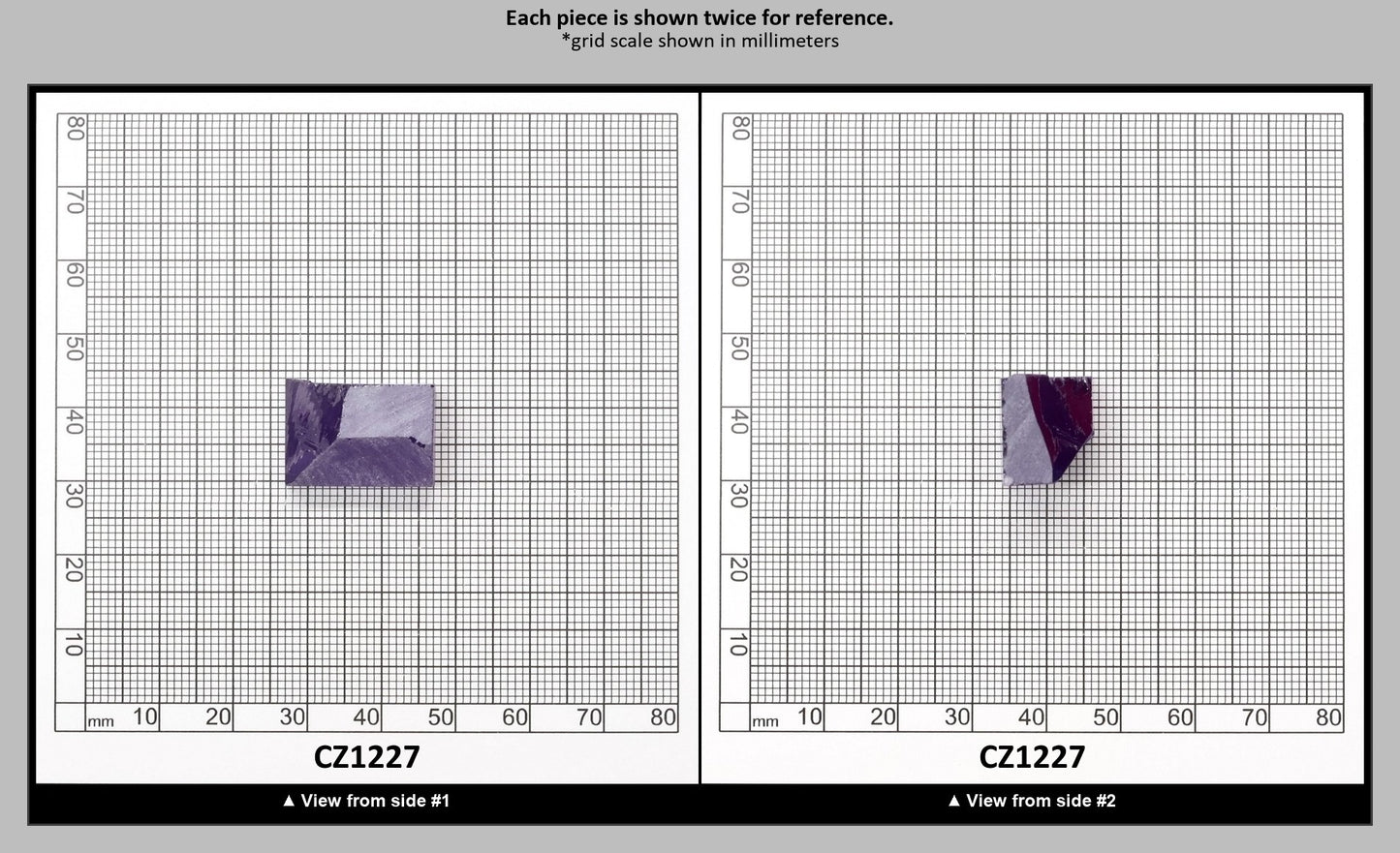 Dark Violet Cubic Zirconia Faceting Rough for Gem Cutting - Various Sizes : CZ1227