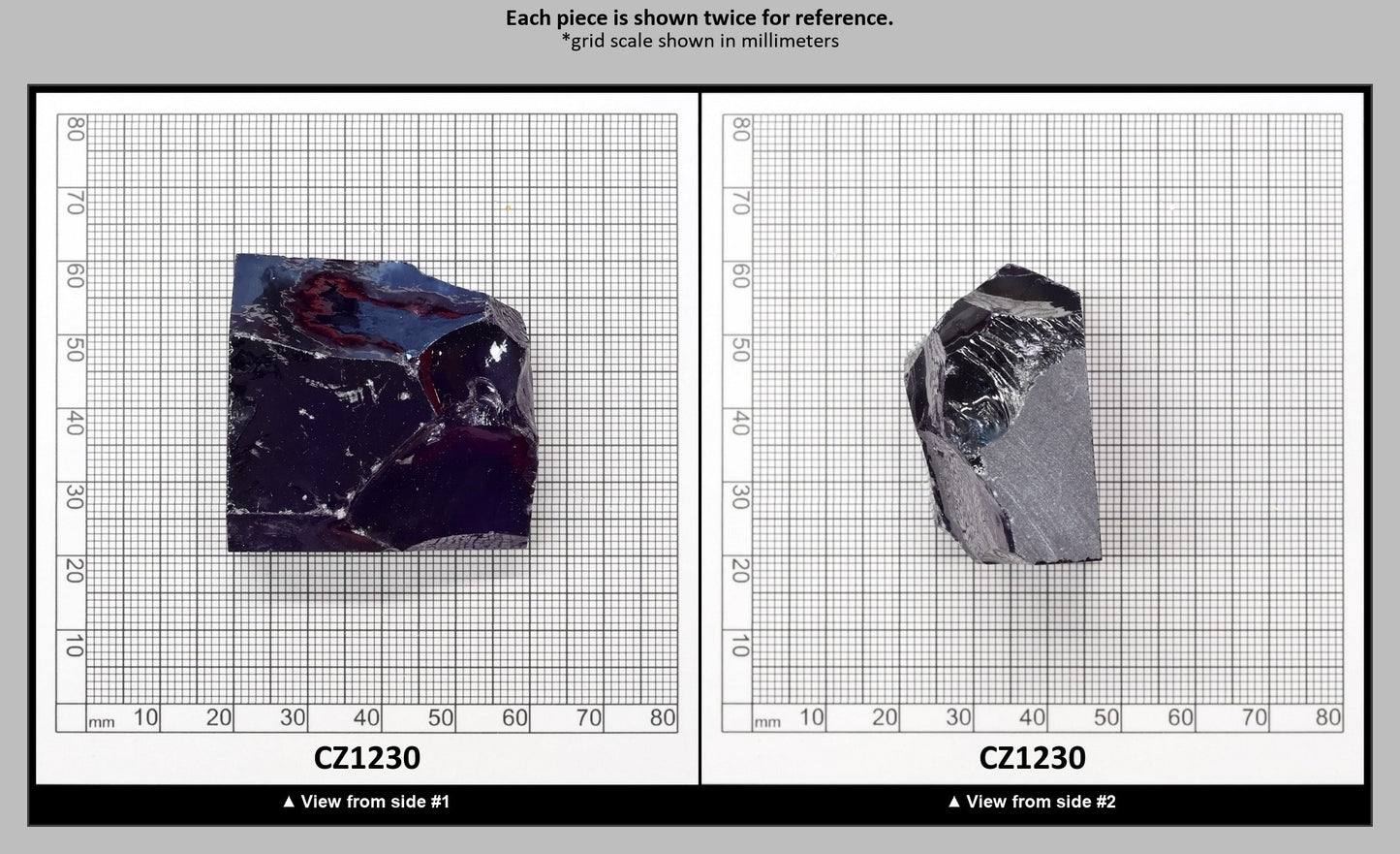Dark Violet Cubic Zirconia Faceting Rough for Gem Cutting - Various Sizes : CZ1230