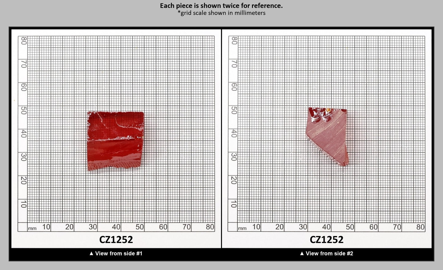 Red Cubic Zirconia Faceting Rough for Gem Cutting - Various Sizes : CZ1252