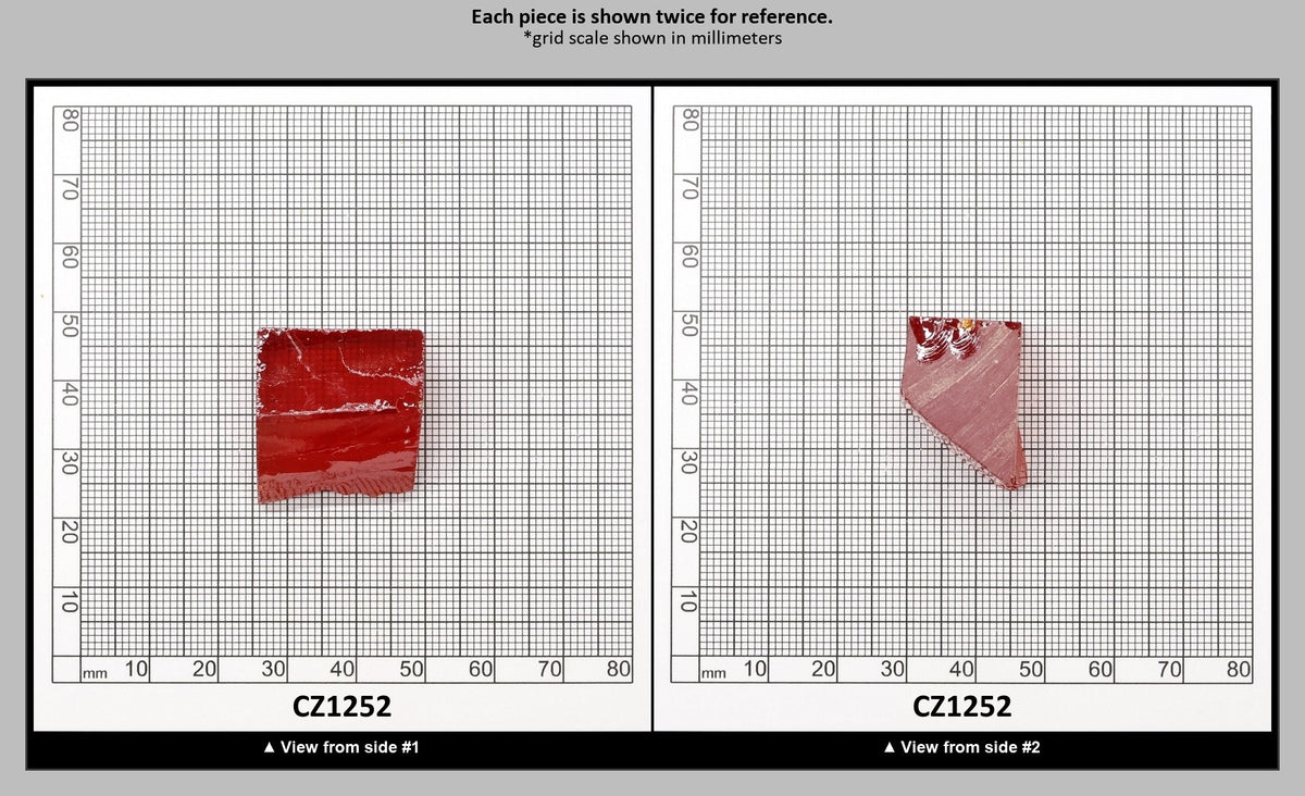 Red Cubic Zirconia Faceting Rough for Gem Cutting - Various Sizes : CZ1252