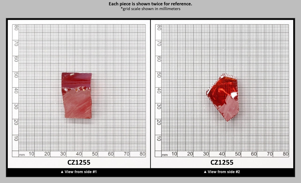 Red Cubic Zirconia Faceting Rough for Gem Cutting - Various Sizes : CZ1255