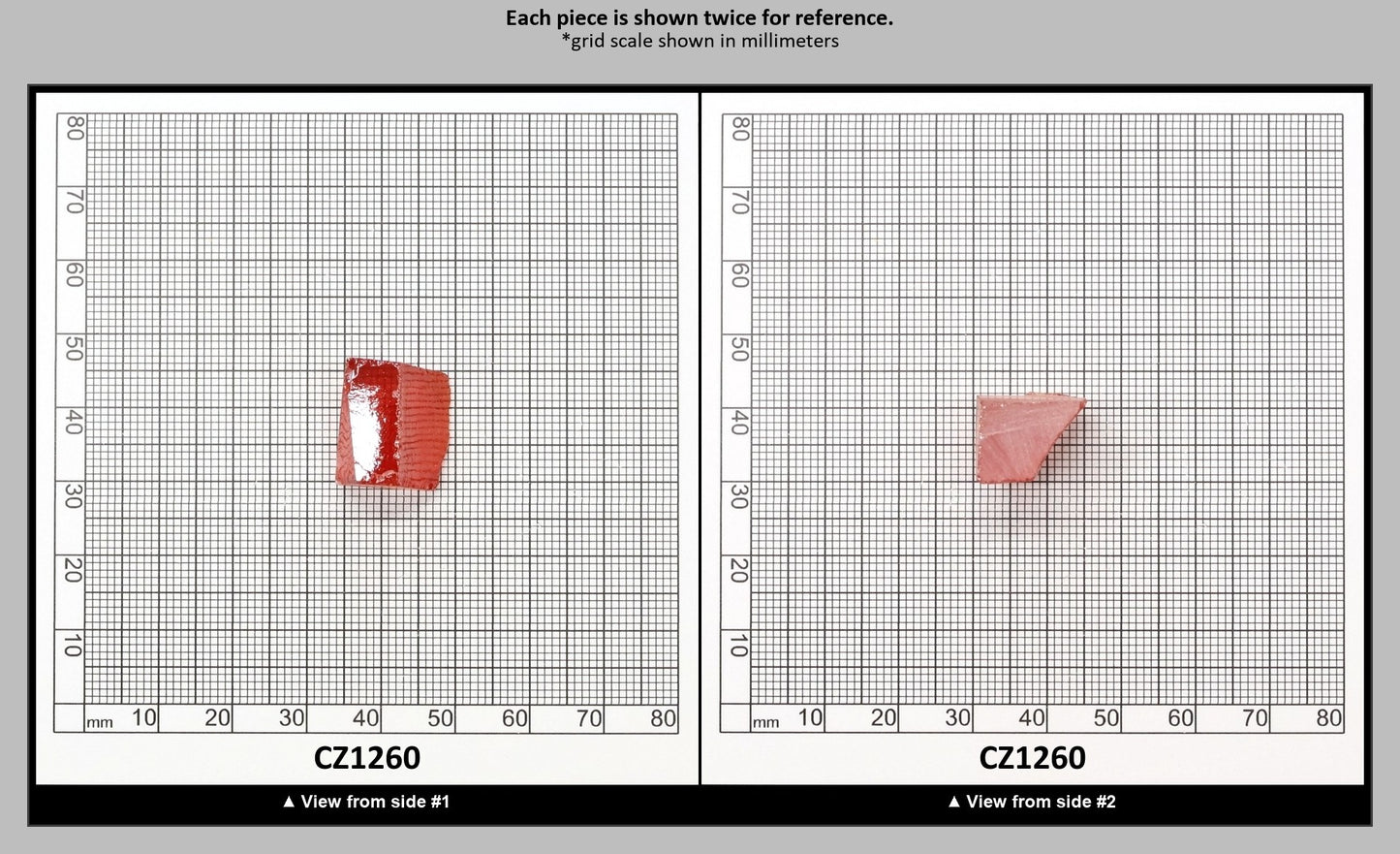 Red Cubic Zirconia Faceting Rough for Gem Cutting - Various Sizes : CZ1260
