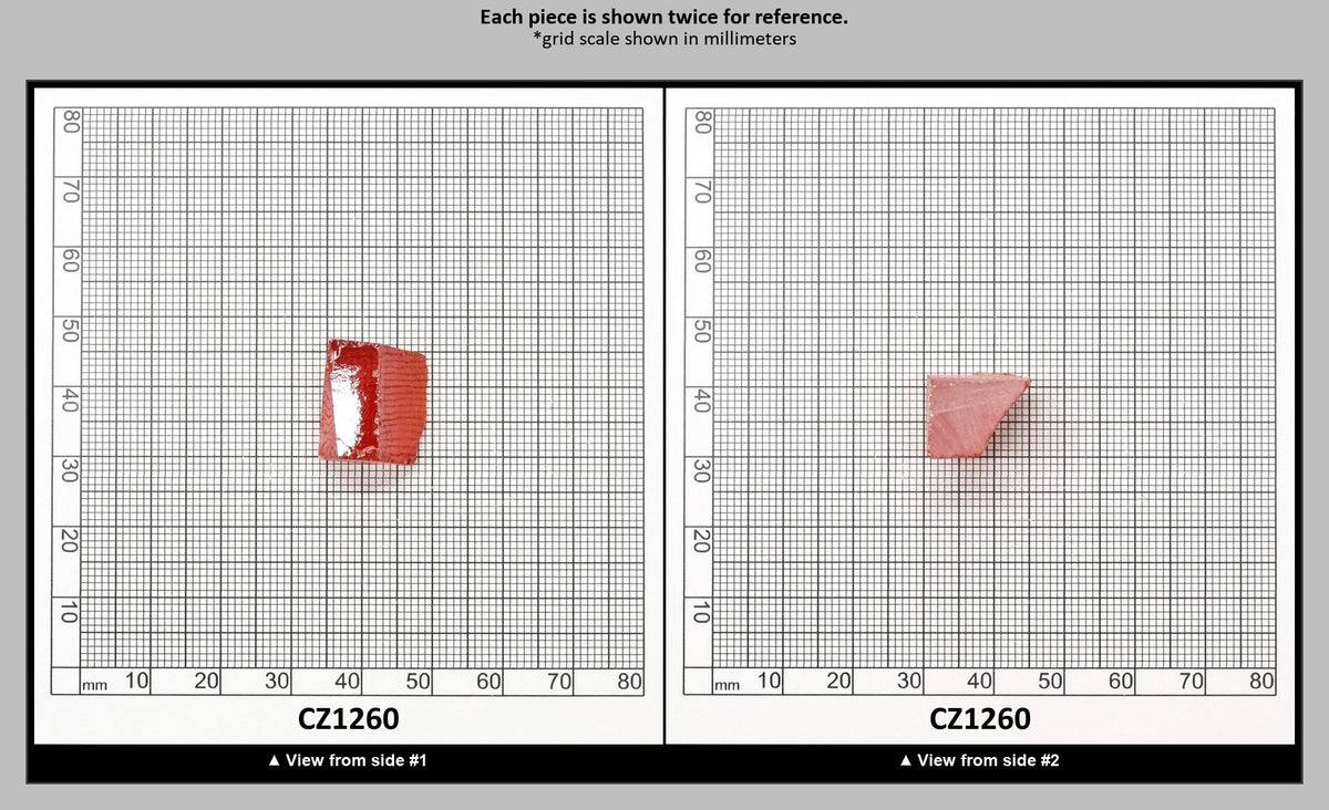 Red Cubic Zirconia Faceting Rough for Gem Cutting - Various Sizes : CZ1260