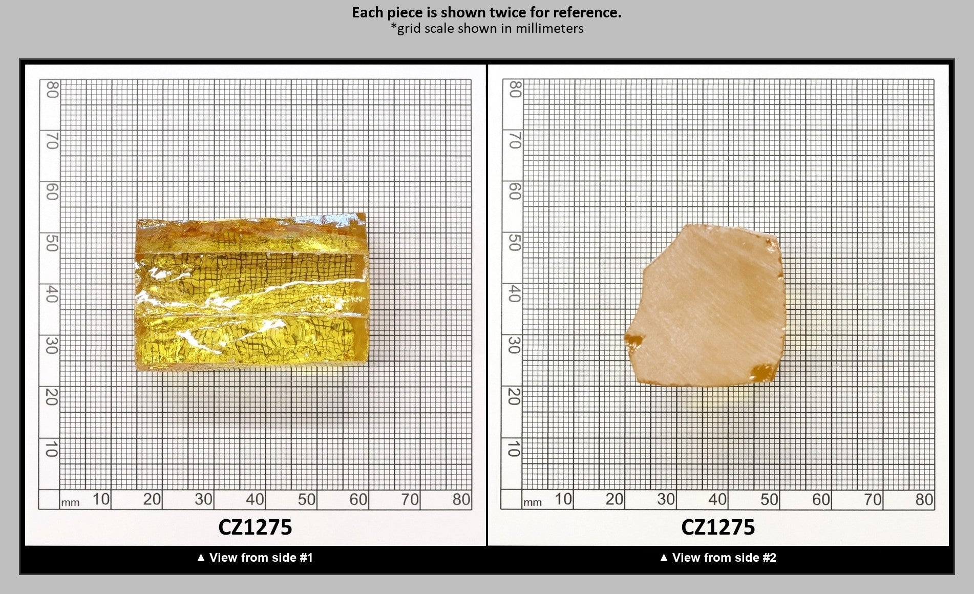 Canary Yellow Diamond Cubic Zirconia Faceting Rough for Gem Cutting - Various Sizes : CZ1275
