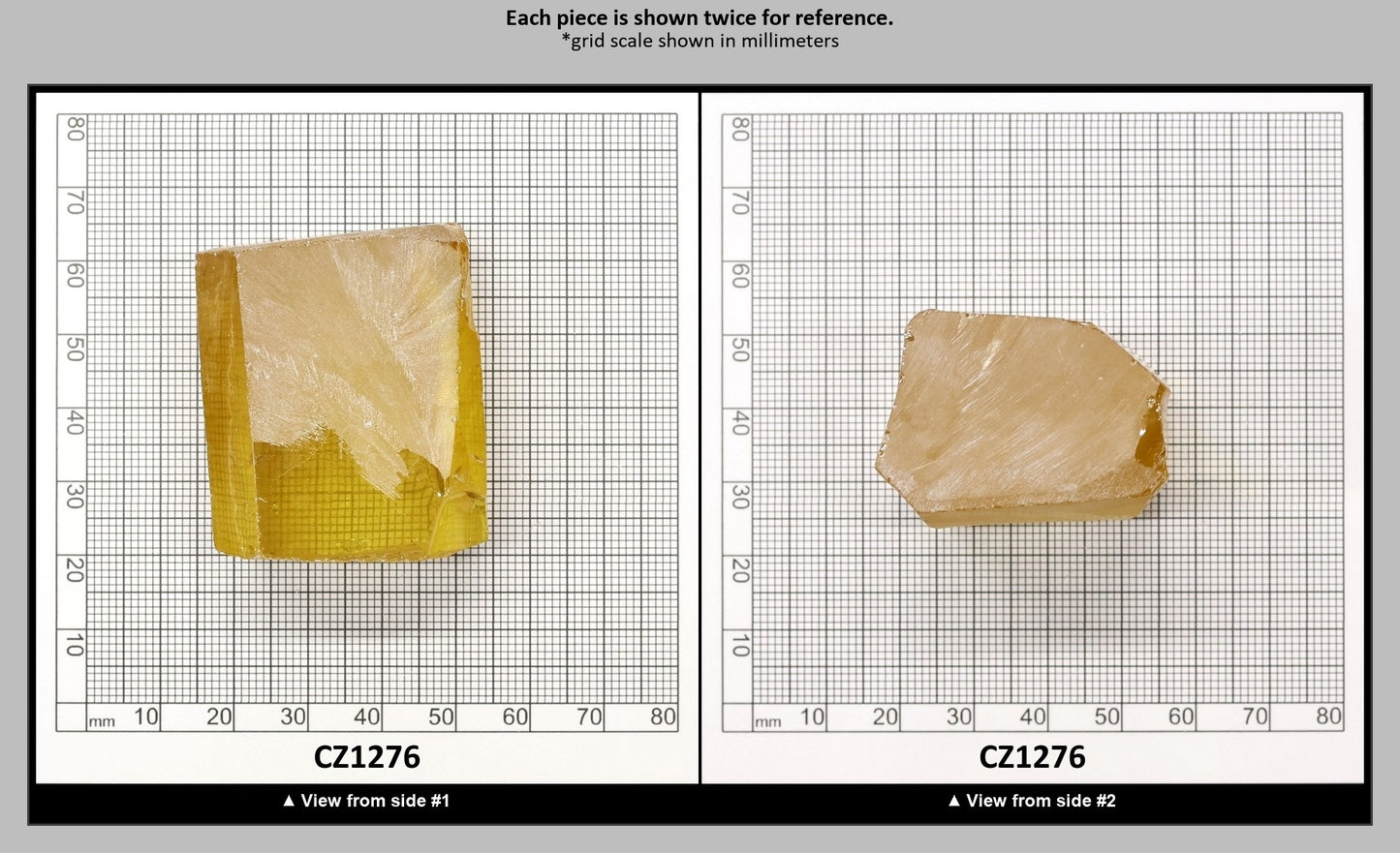 Canary Yellow Diamond Cubic Zirconia Faceting Rough for Gem Cutting - Various Sizes : CZ1276