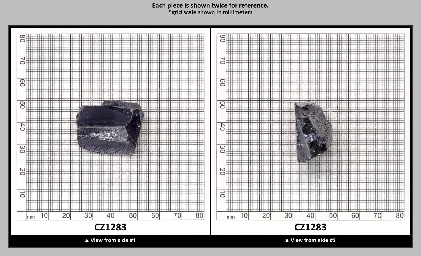 Tanzanite Cubic Zirconia Faceting Rough for Gem Cutting - Various Sizes : CZ1283