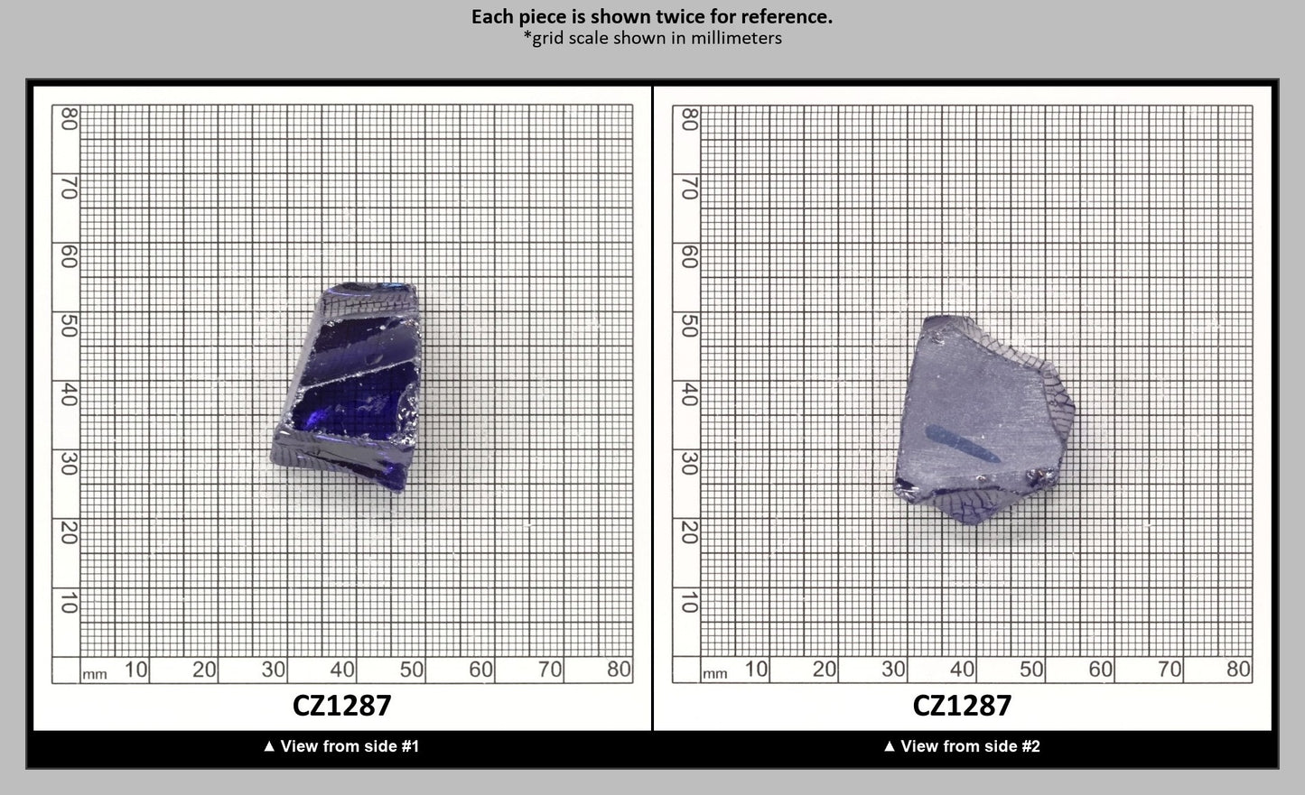 Tanzanite Cubic Zirconia Faceting Rough for Gem Cutting - Various Sizes : CZ1287