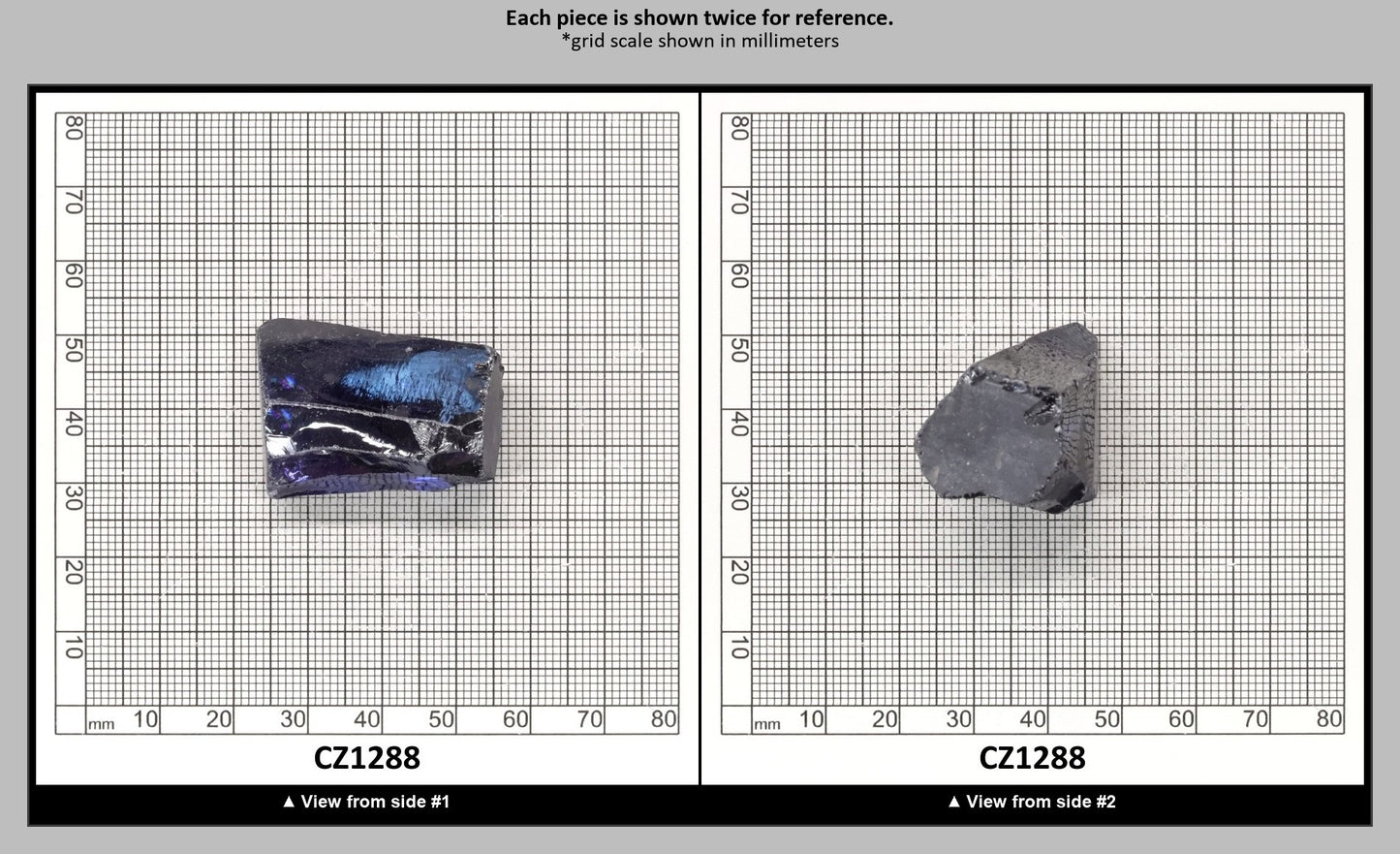 Tanzanite Cubic Zirconia Faceting Rough for Gem Cutting - Various Sizes : CZ1288