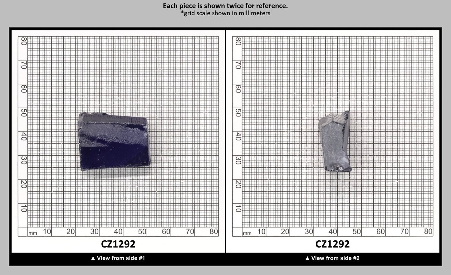 Tanzanite Cubic Zirconia Faceting Rough for Gem Cutting - Various Sizes : CZ1292