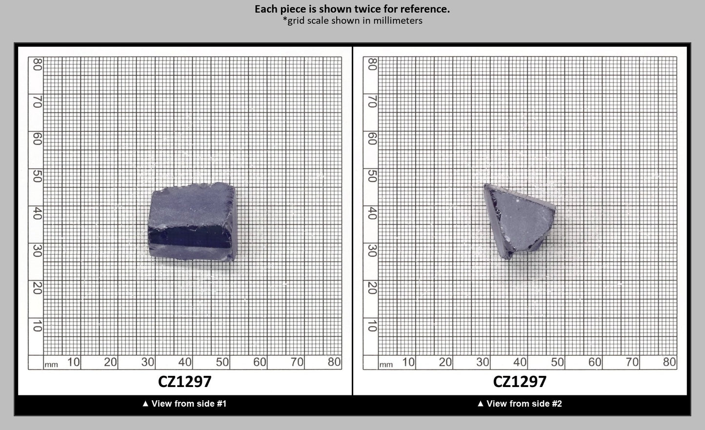 Tanzanite Cubic Zirconia Faceting Rough for Gem Cutting - Various Sizes : CZ1297
