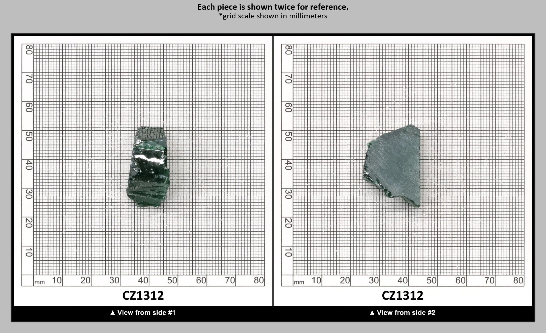 Emerald Cubic Zirconia Faceting Rough for Gem Cutting - Various Sizes : CZ1312