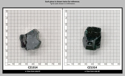 Emerald Cubic Zirconia Faceting Rough for Gem Cutting - Various Sizes : CZ1314