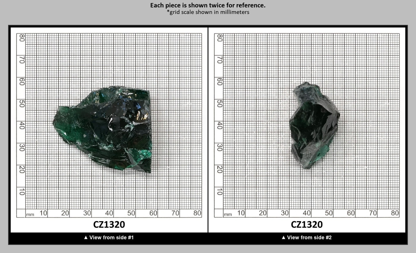Emerald Cubic Zirconia Faceting Rough for Gem Cutting - Various Sizes : CZ1320