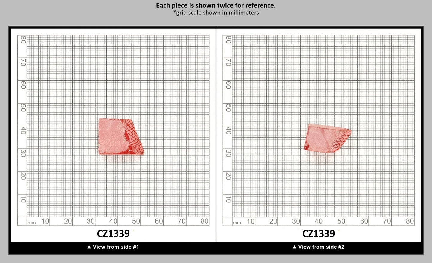 Dark Red Cubic Zirconia Faceting Rough for Gem Cutting - Various Sizes : CZ1339