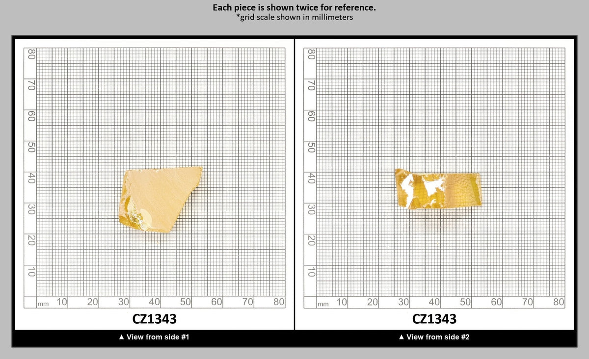 Golden Yellow Cubic Zirconia Faceting Rough for Gem Cutting - Various Sizes : CZ1343