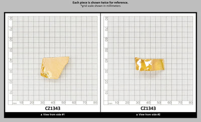 Golden Yellow Cubic Zirconia Faceting Rough for Gem Cutting - Various Sizes : CZ1343