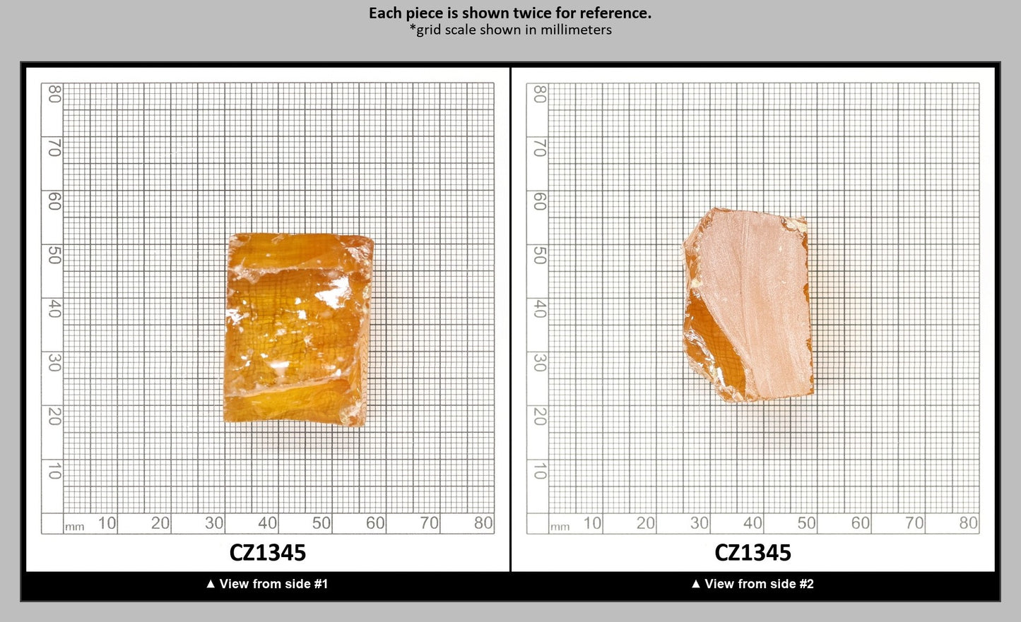 Golden Yellow Cubic Zirconia Faceting Rough for Gem Cutting - Various Sizes : CZ1345