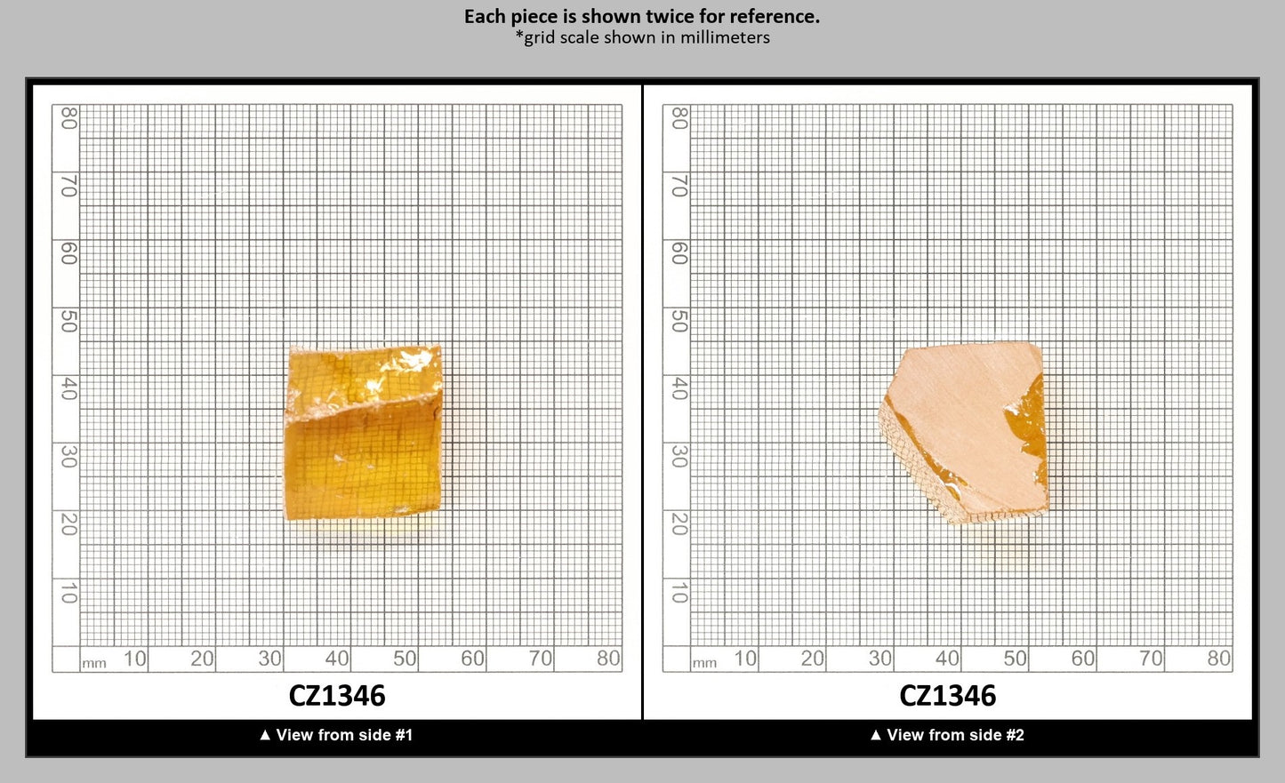 Golden Yellow Cubic Zirconia Faceting Rough for Gem Cutting - Various Sizes : CZ1346