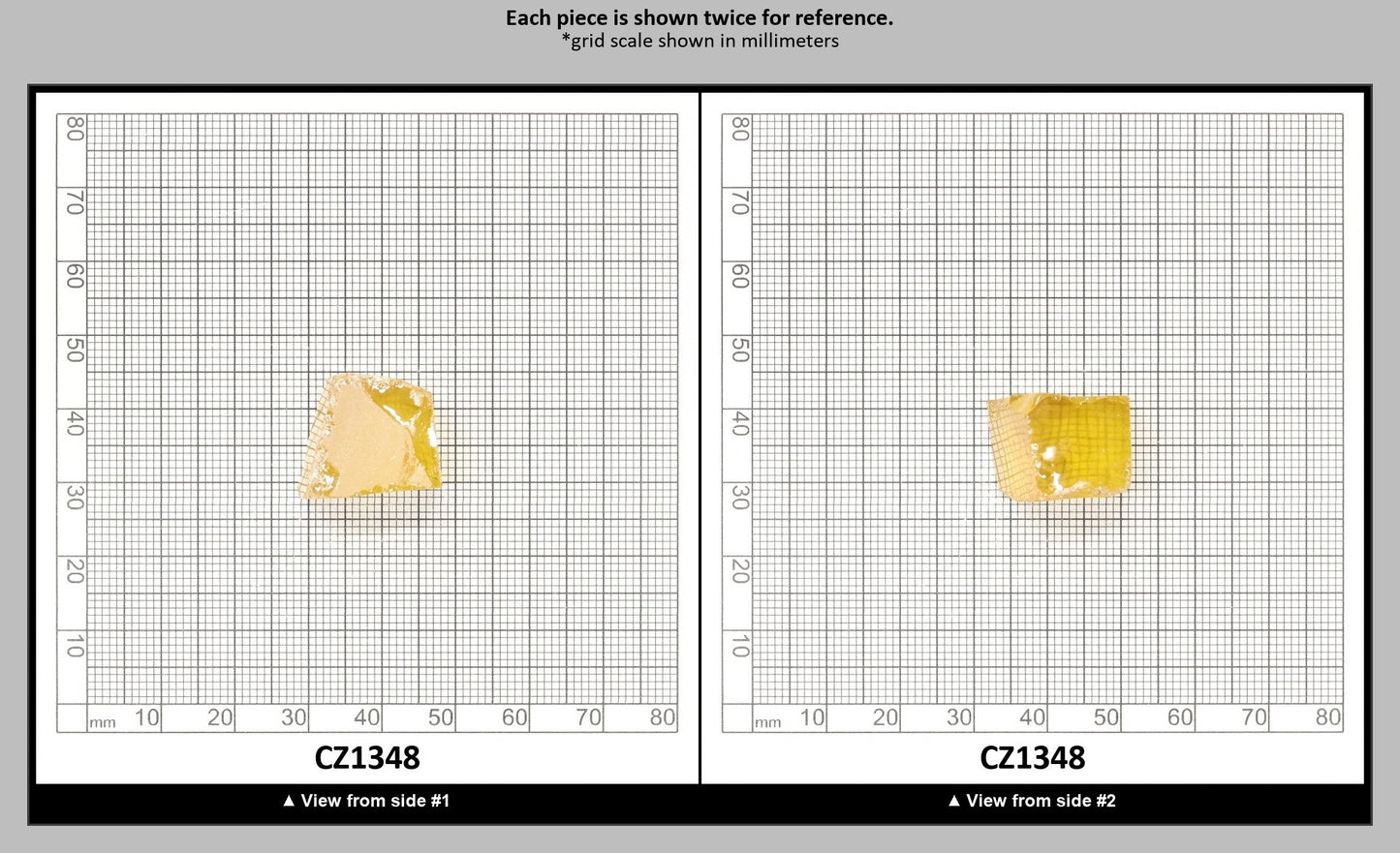 Golden Yellow Cubic Zirconia Faceting Rough for Gem Cutting - Various Sizes : CZ1348