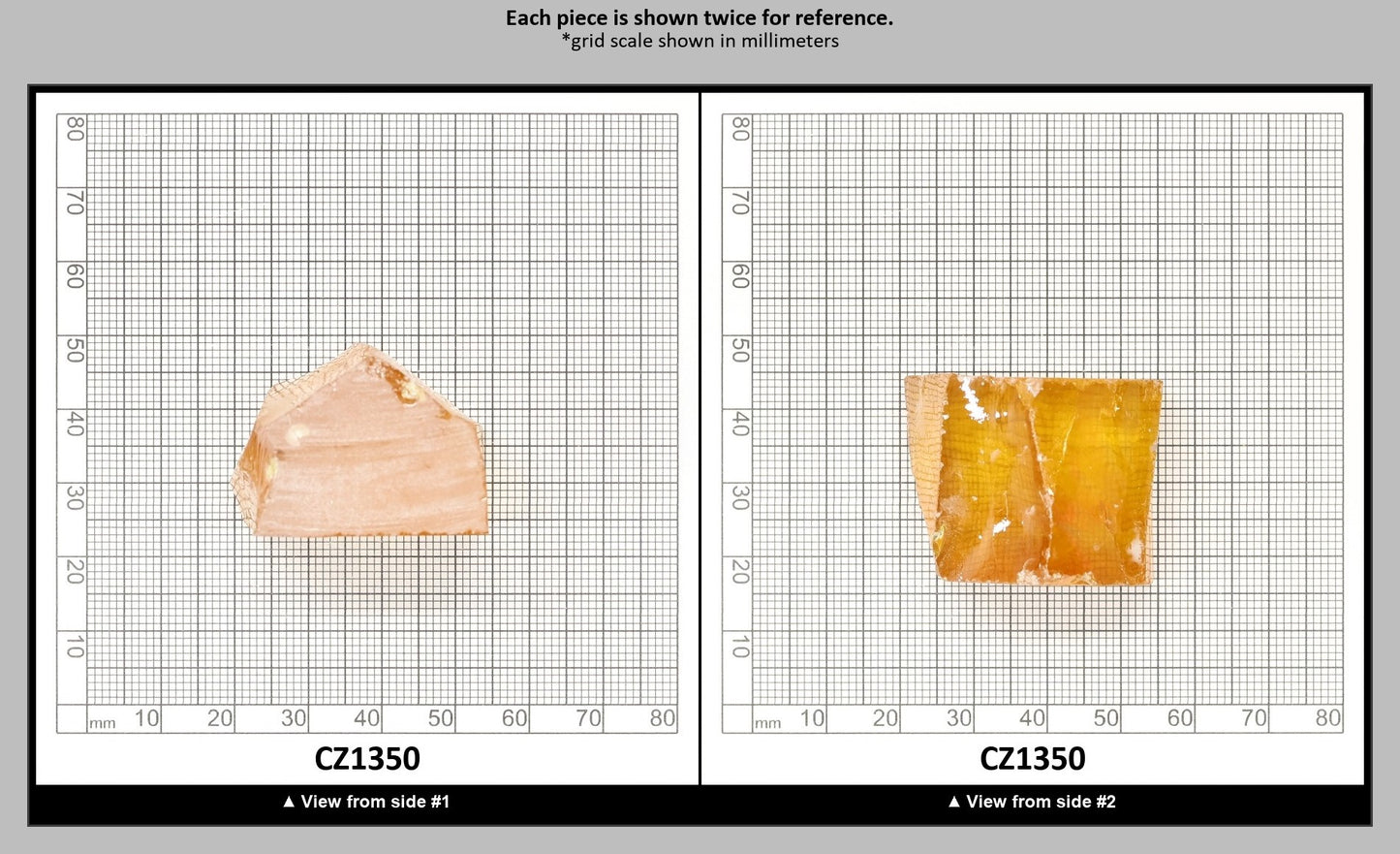 Golden Yellow Cubic Zirconia Faceting Rough for Gem Cutting - Various Sizes : CZ1350