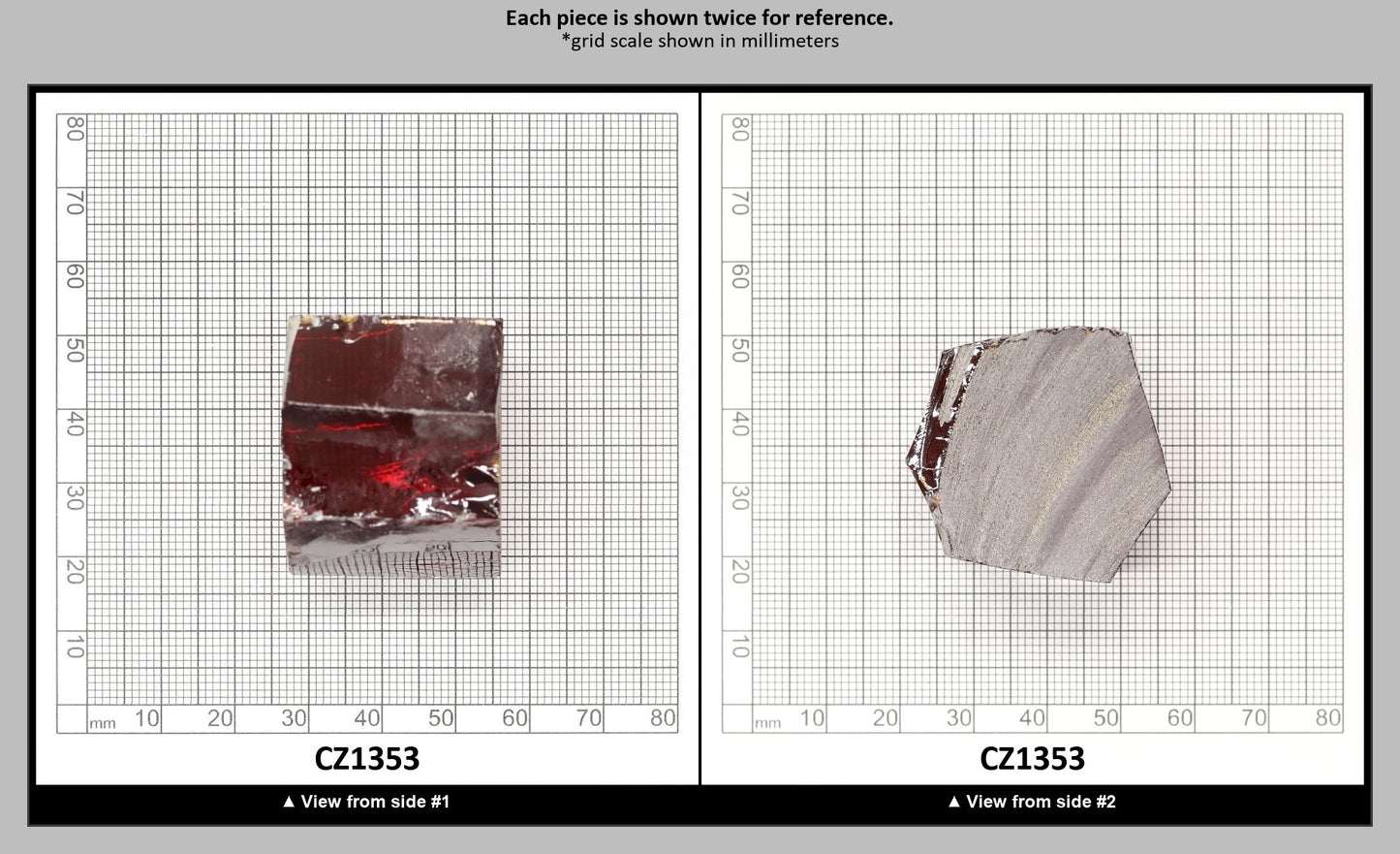Garnet Cubic Zirconia Faceting Rough for Gem Cutting - Various Sizes : CZ1353