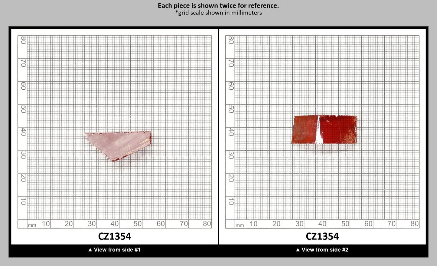 Garnet Cubic Zirconia Faceting Rough for Gem Cutting - Various Sizes : CZ1354