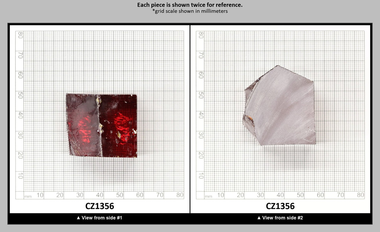 Garnet Cubic Zirconia Faceting Rough for Gem Cutting - Various Sizes : CZ1356