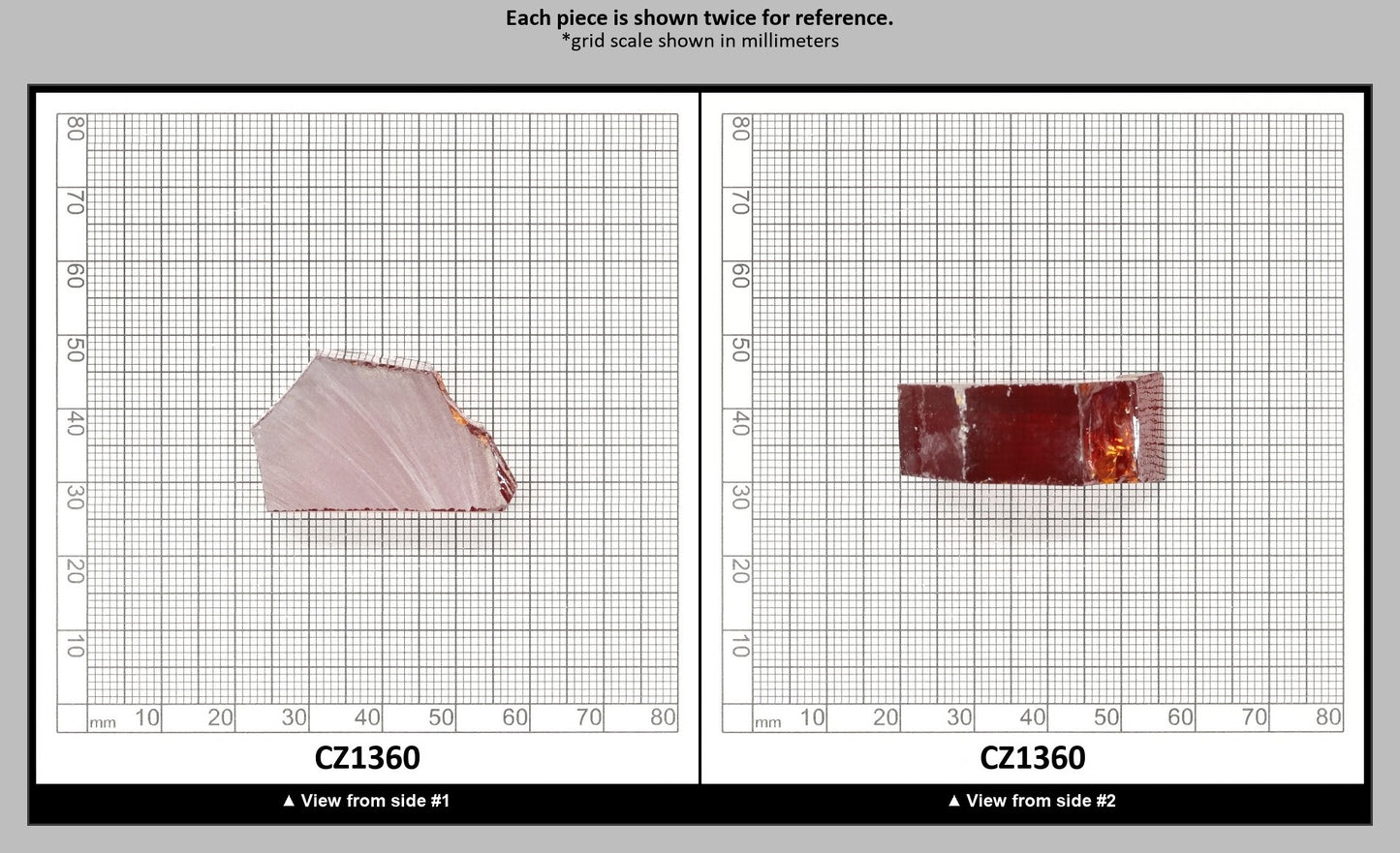 Garnet Cubic Zirconia Faceting Rough for Gem Cutting - Various Sizes : CZ1360