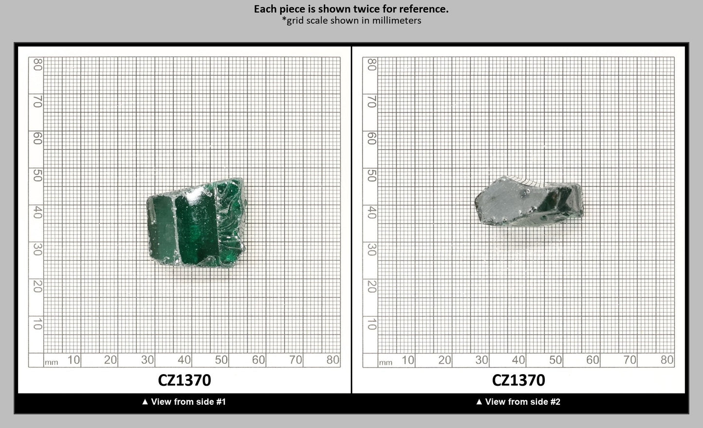 Emerald Cubic Zirconia Faceting Rough for Gem Cutting - Various Sizes : CZ1370