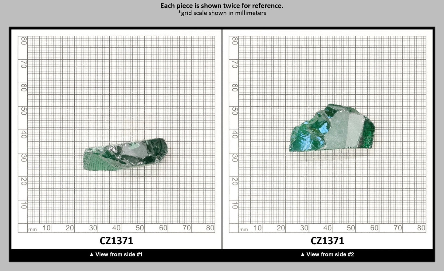 Emerald Cubic Zirconia Faceting Rough for Gem Cutting - Various Sizes : CZ1371