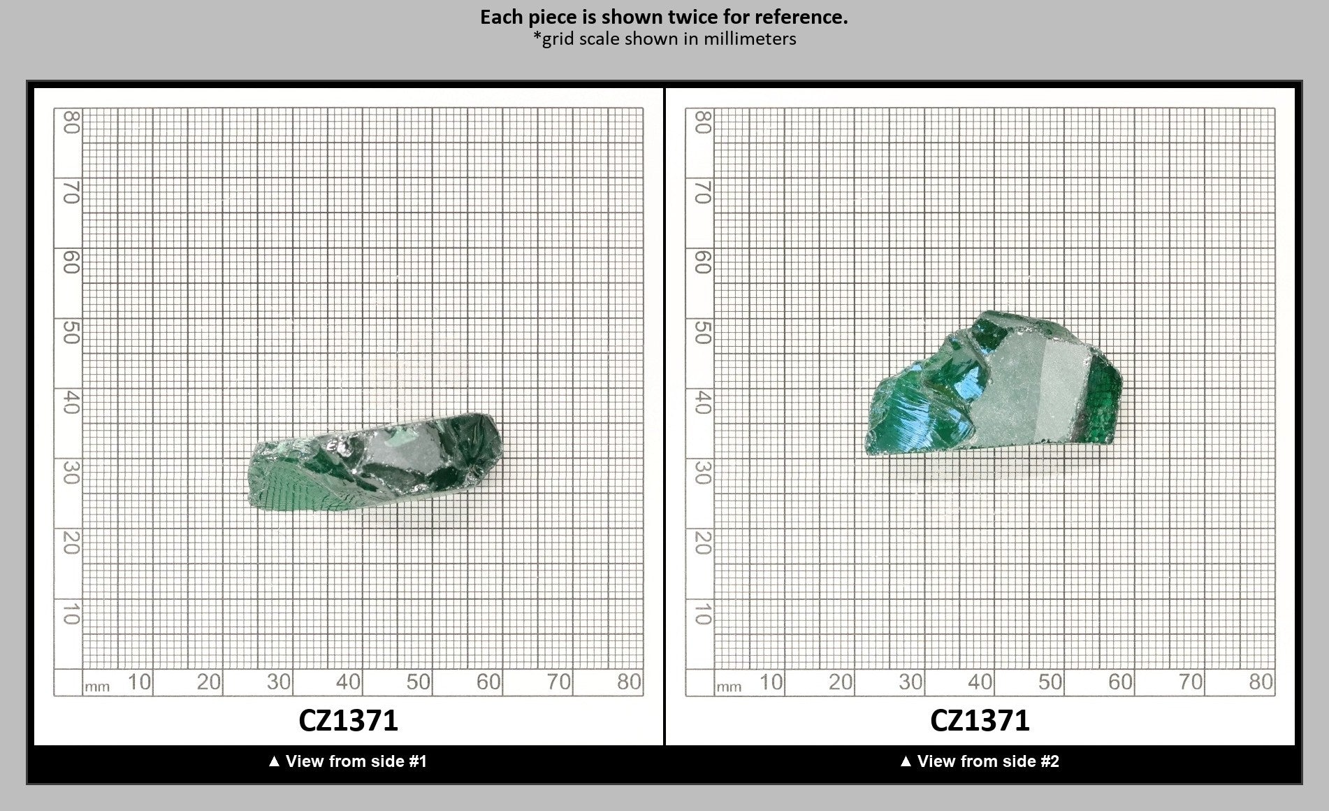 Emerald Cubic Zirconia Faceting Rough for Gem Cutting - Various Sizes : CZ1371