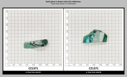 Emerald Cubic Zirconia Faceting Rough for Gem Cutting - Various Sizes : CZ1371