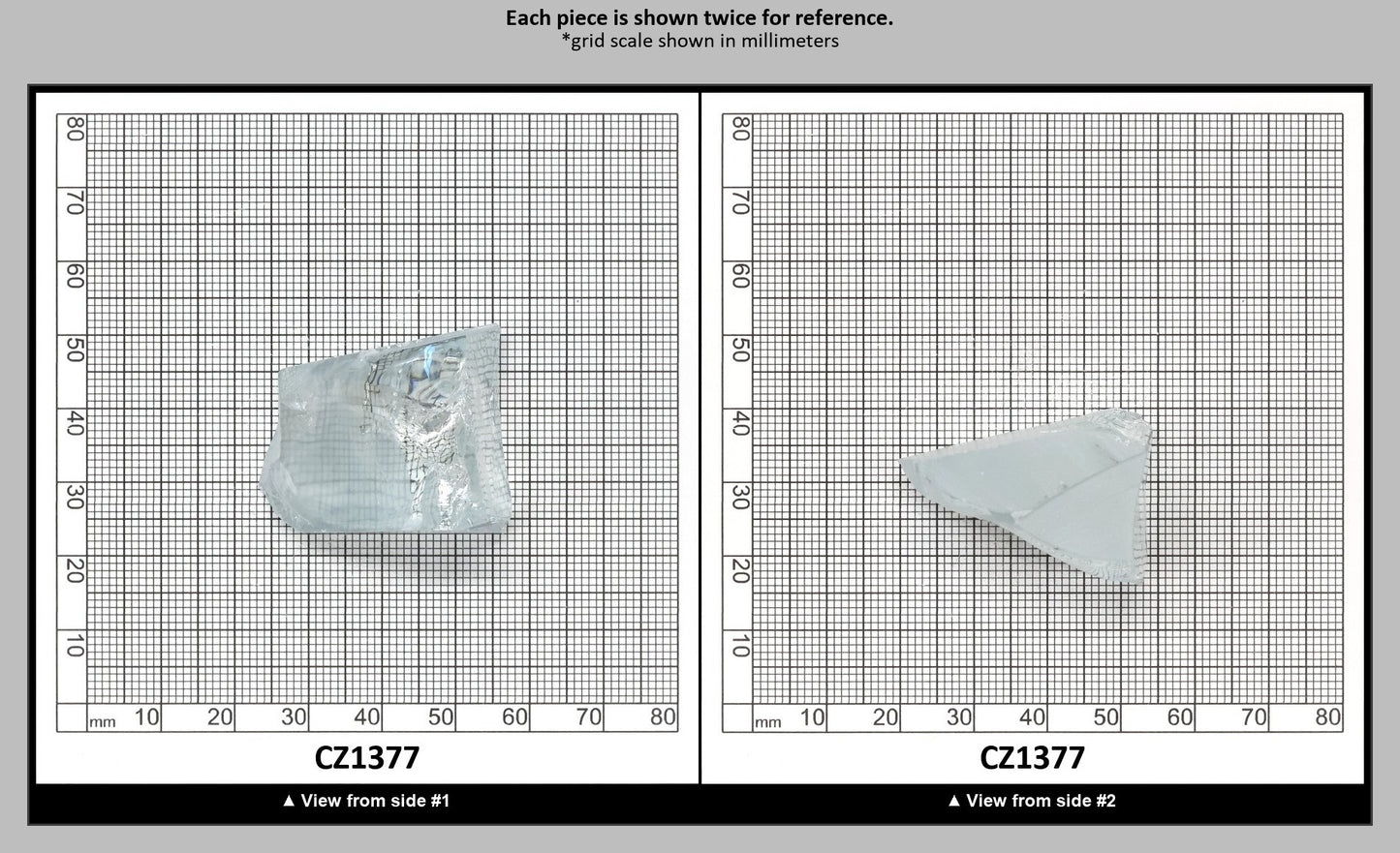 Ice Blue Cubic Zirconia Faceting Rough for Gem Cutting - Various Sizes : CZ1377