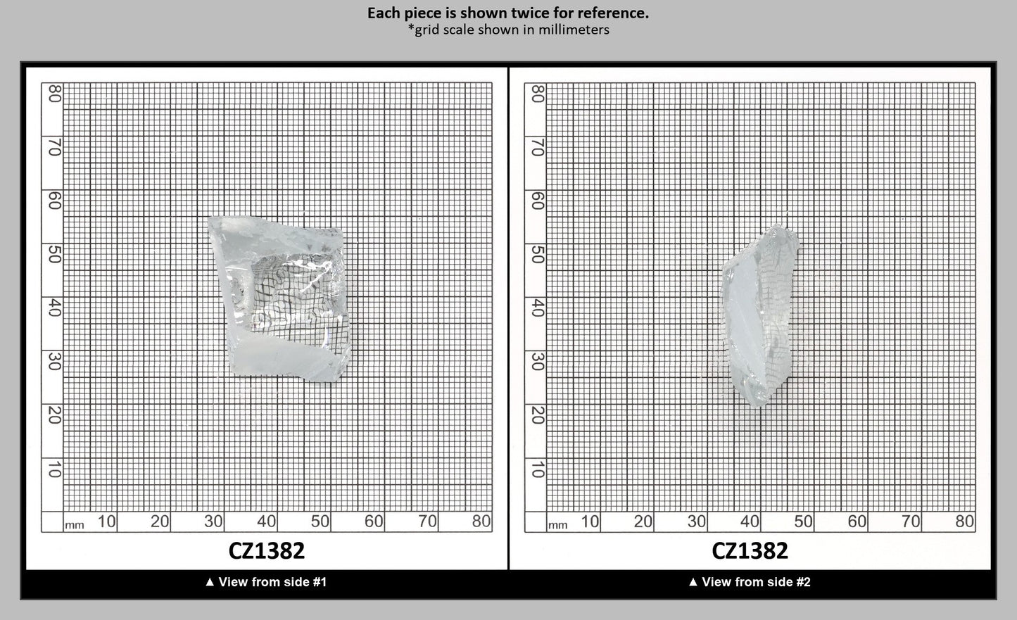 Ice Blue Cubic Zirconia Faceting Rough for Gem Cutting - Various Sizes : CZ1382