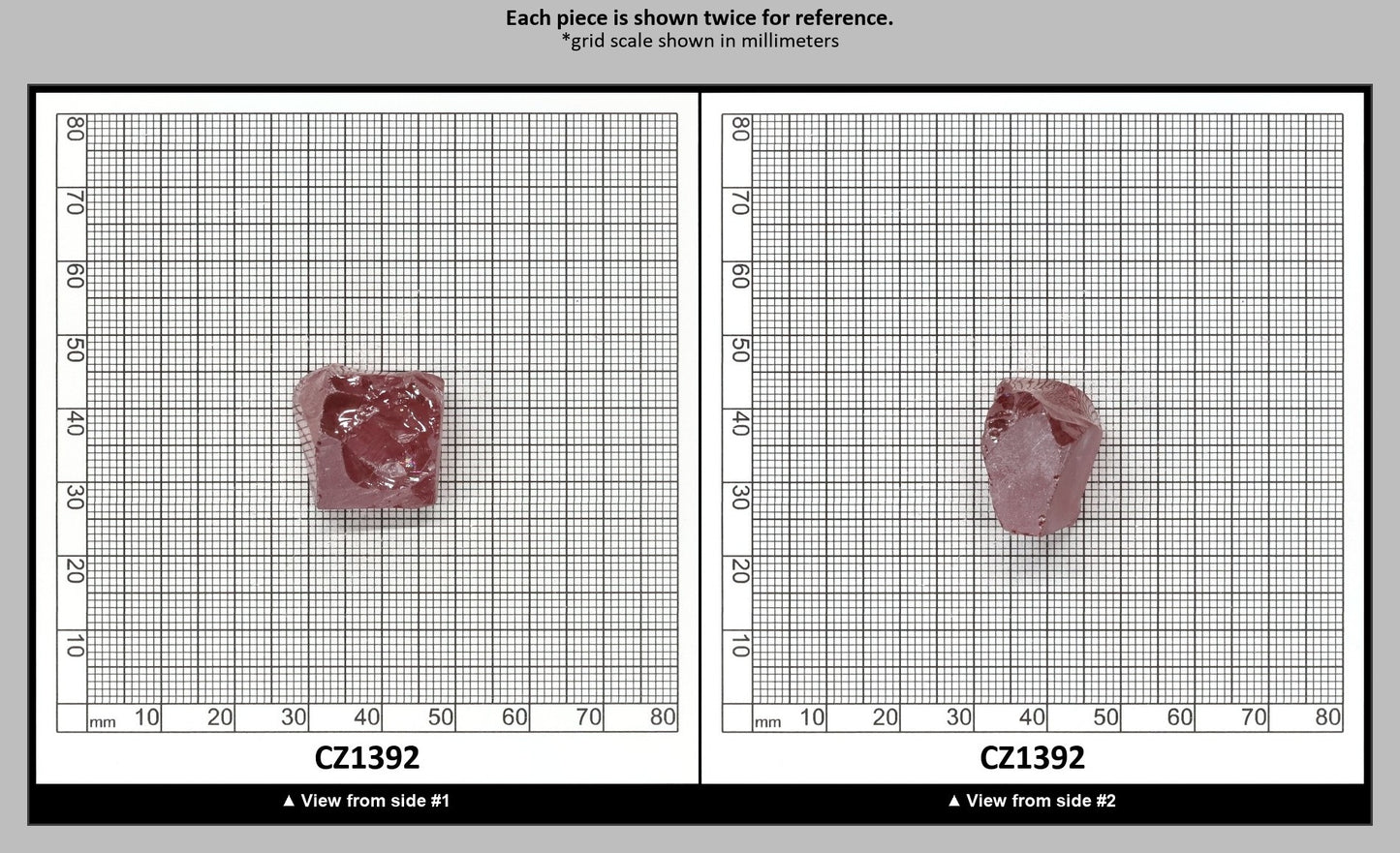 Mars Diamond Cubic Zirconia Faceting Rough for Gem Cutting - Various Sizes : CZ1392