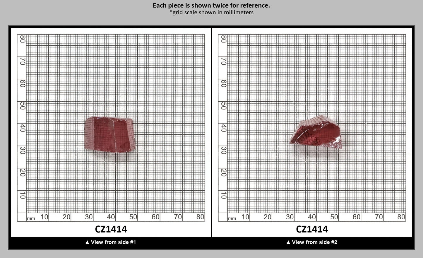 Mars Diamond Cubic Zirconia Faceting Rough for Gem Cutting - Various Sizes : CZ1414